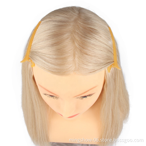 High quality 24"blonde Hairdressing Training Head Mannequin 30% Real Human Hair + Free Clamp Wholesale